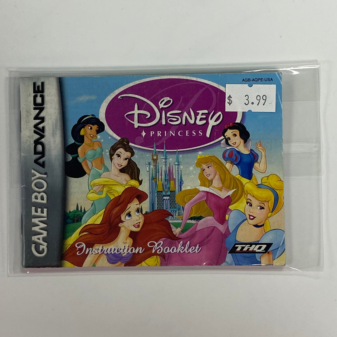 Disney Princess AGB-AQPE-USA - GameBoy Advance GBA Manual ONLY MO7126