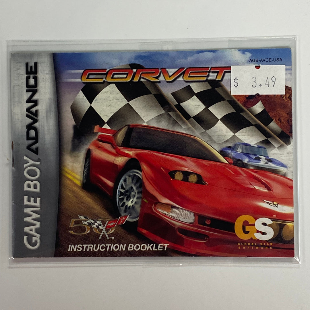 Corvette AGB-AVCE-USA - GameBoy Advance GBA Manual ONLY MO7126