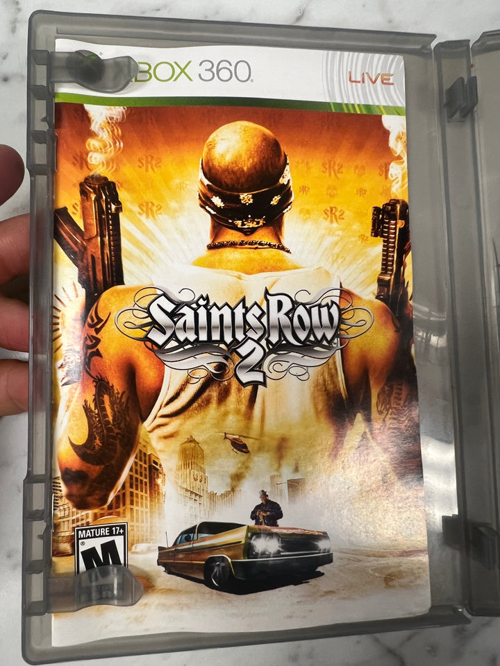 Saints Row 2 Microsoft Xbox 360 Case and manual ONLY CO92524