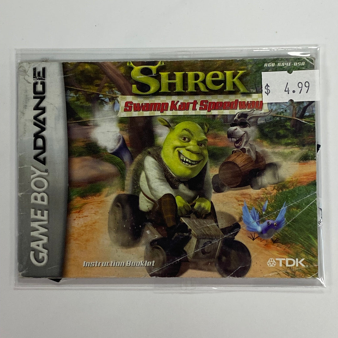 Shrek Swamp Kart Speedway AGB-AS4E-USA - GameBoy Advance GBA Manual ONLY MO7126