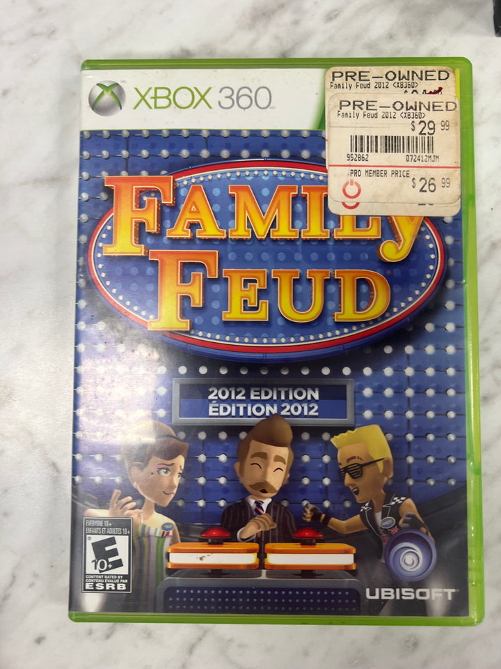 Family Feud 2012 Edition Microsoft Xbox 360 Case and manual ONLY CO92524