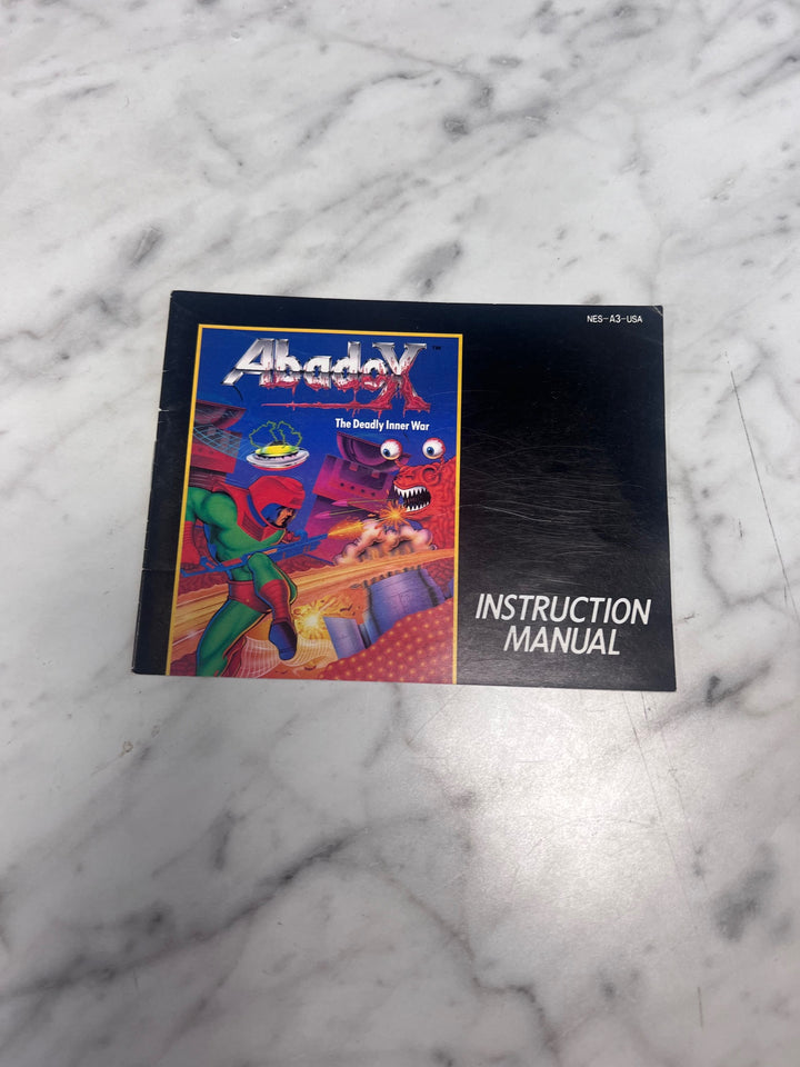 Abadox - NES Original Nintendo MANUAL ONLY   MO101225