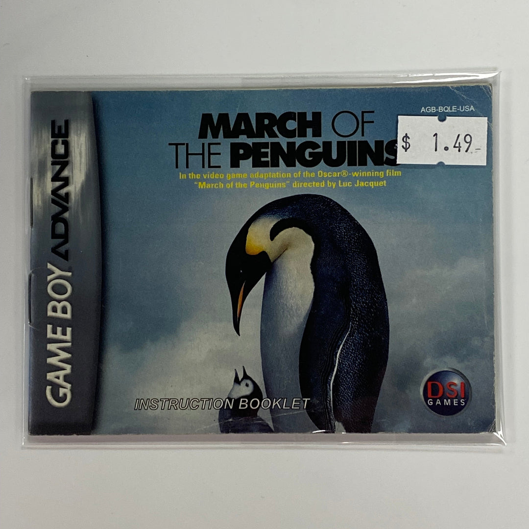 March of the Penguins AGB-BQLE-USA - GameBoy Advance GBA Manual ONLY MO7126