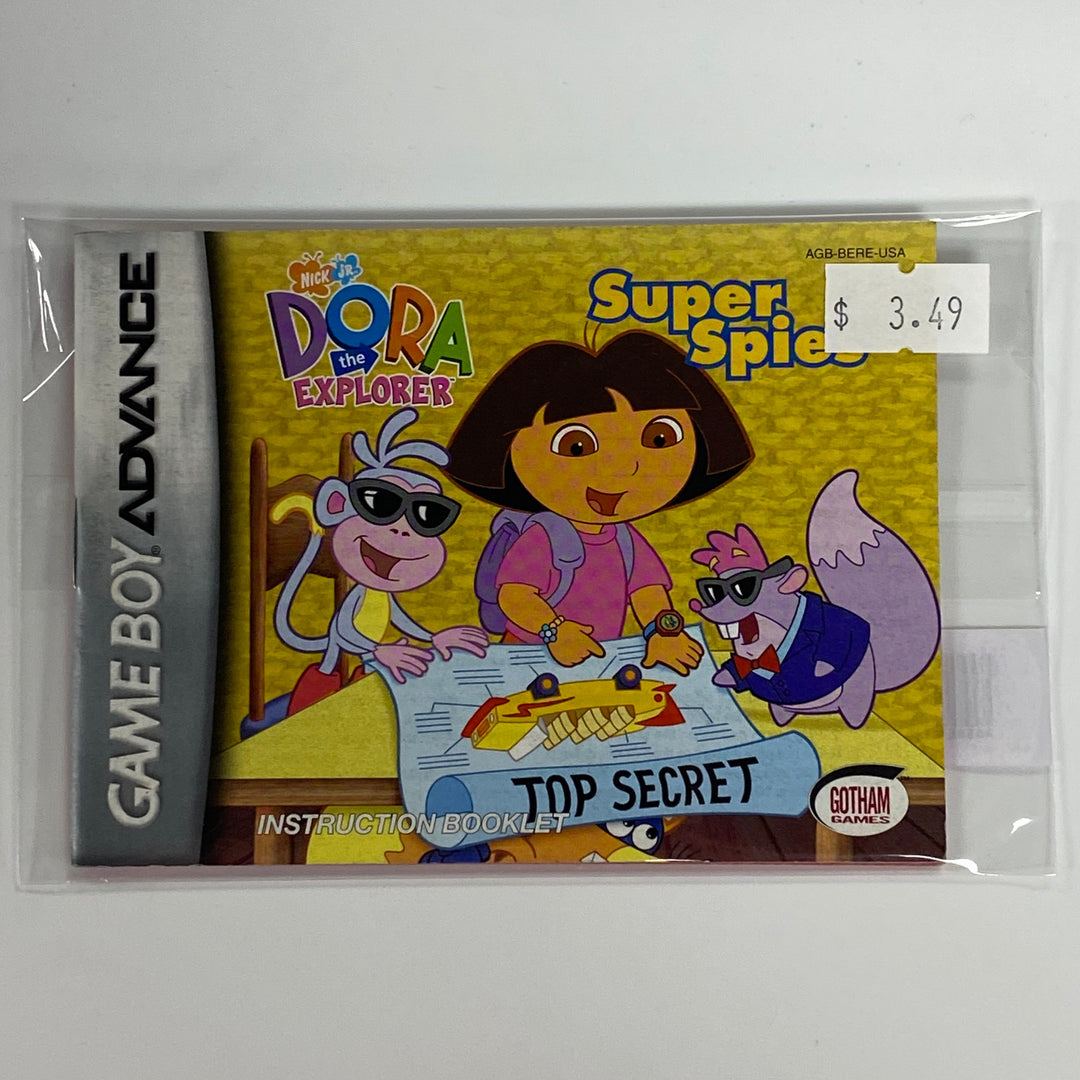 Dora the Explorer Super Spies AGB-BERE-USA - GameBoy Advance GBA Manual ONLY MO7126