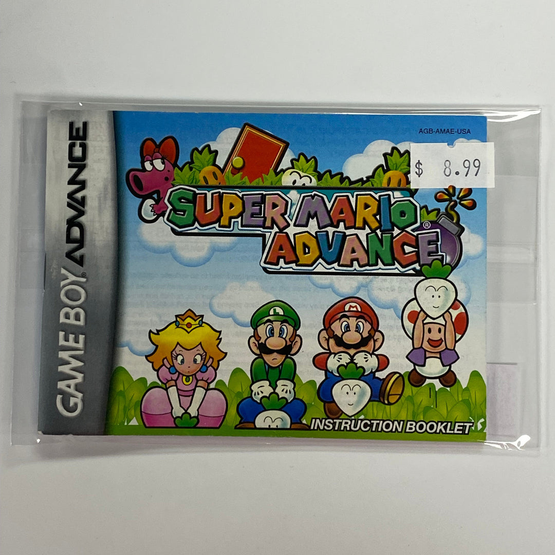 Super Mario Advance AGB-AMAE-USA - GameBoy Advance GBA Manual ONLY MO7126