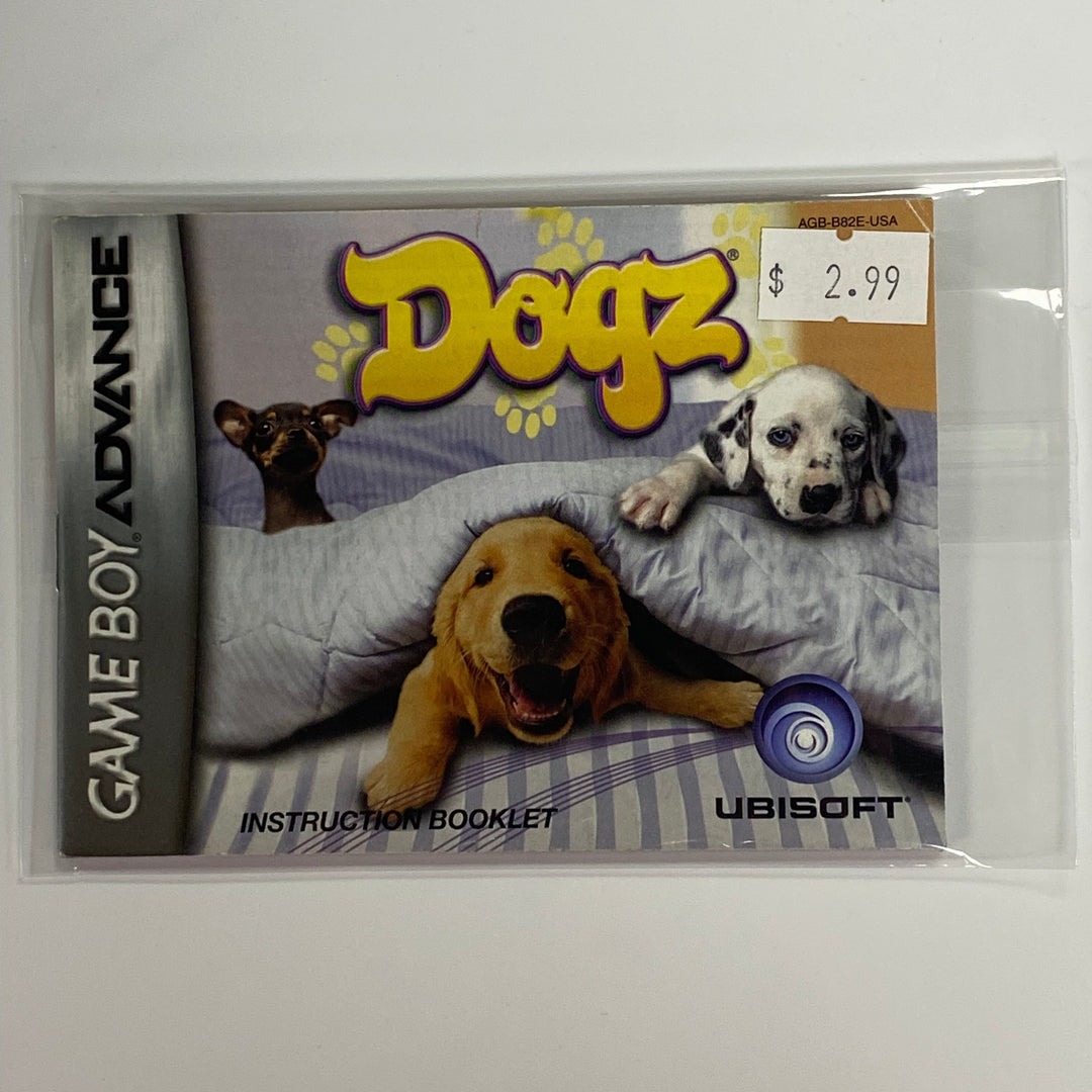 Dogz AGB-B82E-USA - GameBoy Advance GBA Manual ONLY MO7126