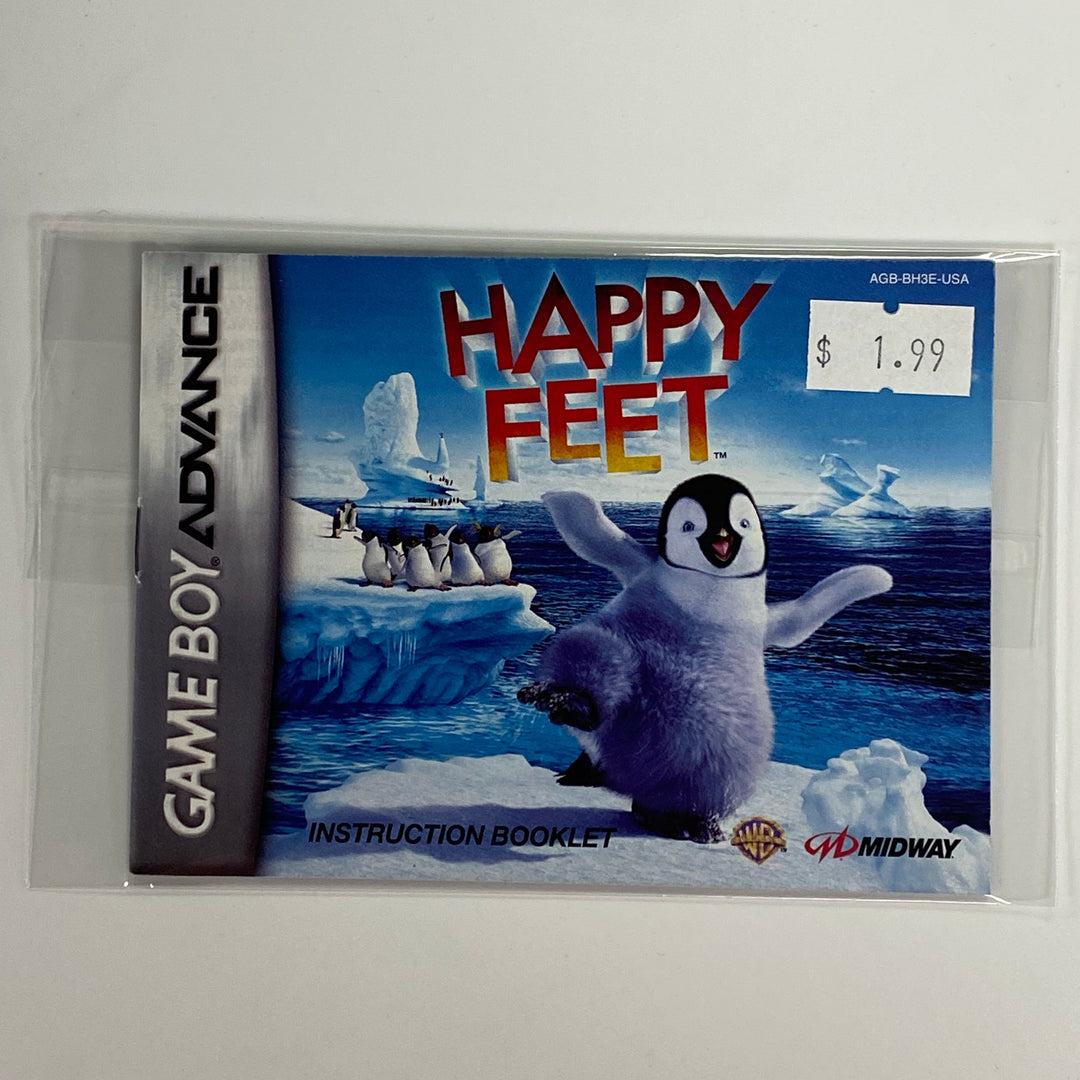 Happy Feet AGB-BH3E-USA - GameBoy Advance GBA Manual ONLY MO7126