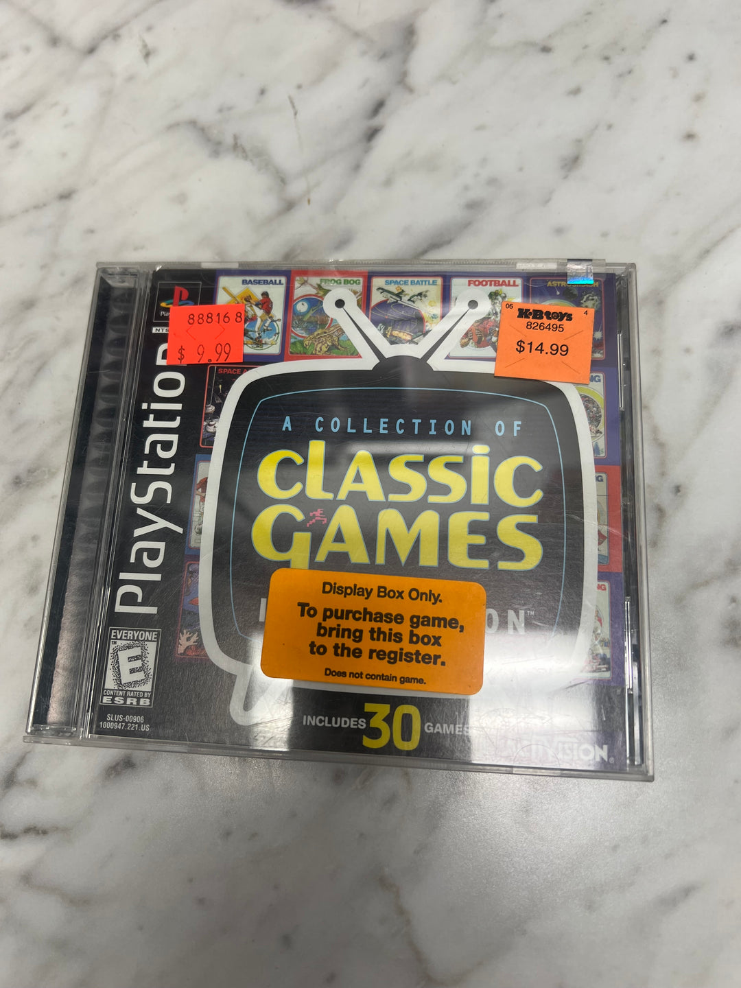 Intellivision Classic Games for Playstation PS1 Case and manual