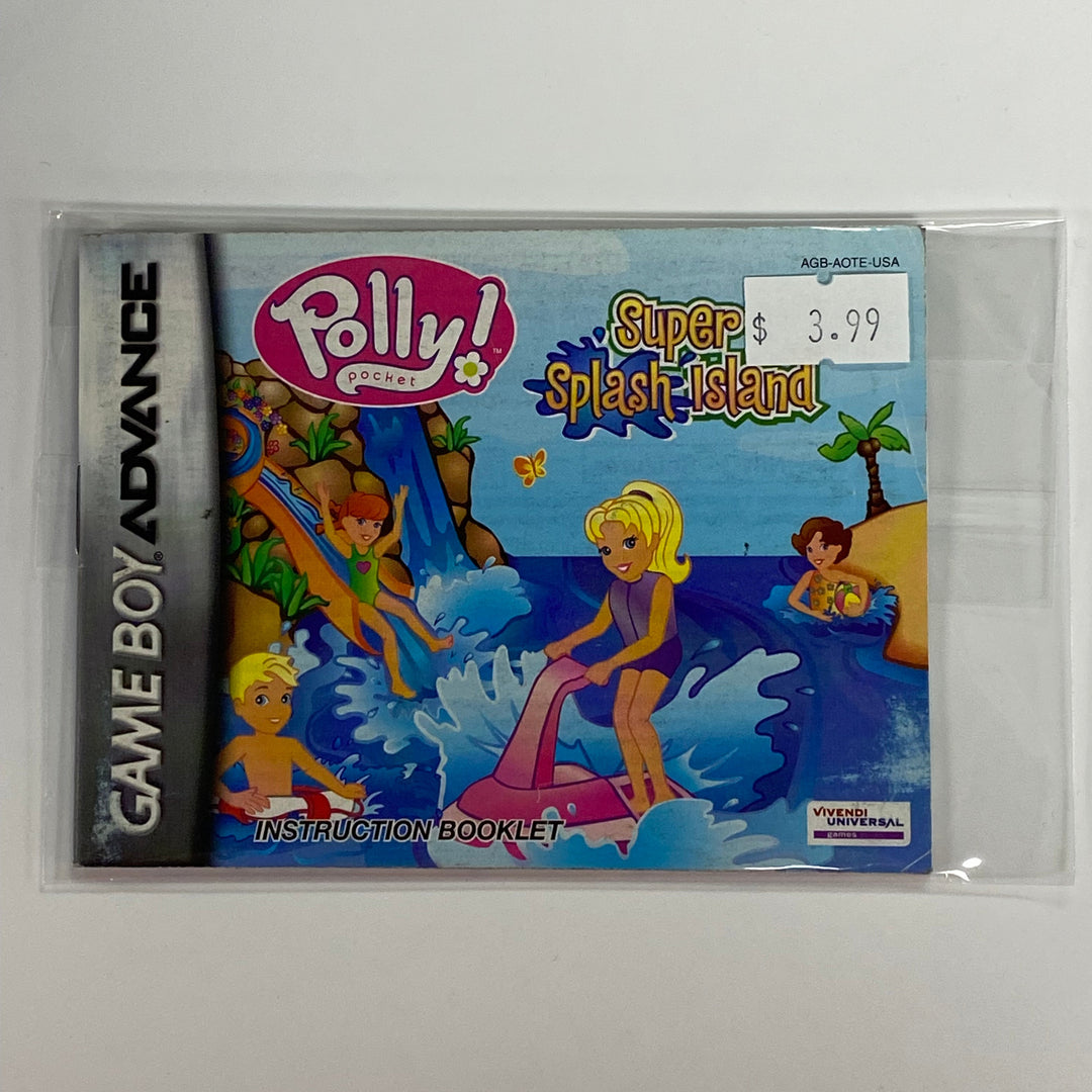Polly Pocket Super Splash Island AGB-AOTE-USA - GameBoy Advance GBA Manual ONLY MO7126