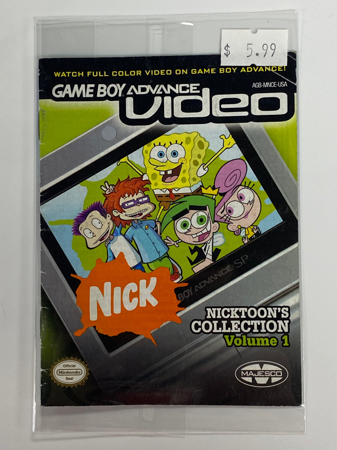 Nicktoons Collection Volume 1 AGB-MNCE-USA - GameBoy Advance Video GBA Manual ONLY MO7126
