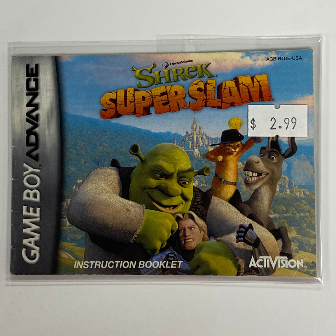 Shrek Superslam AGB-B4UE-USA - GameBoy Advance GBA Manual ONLY MO7126