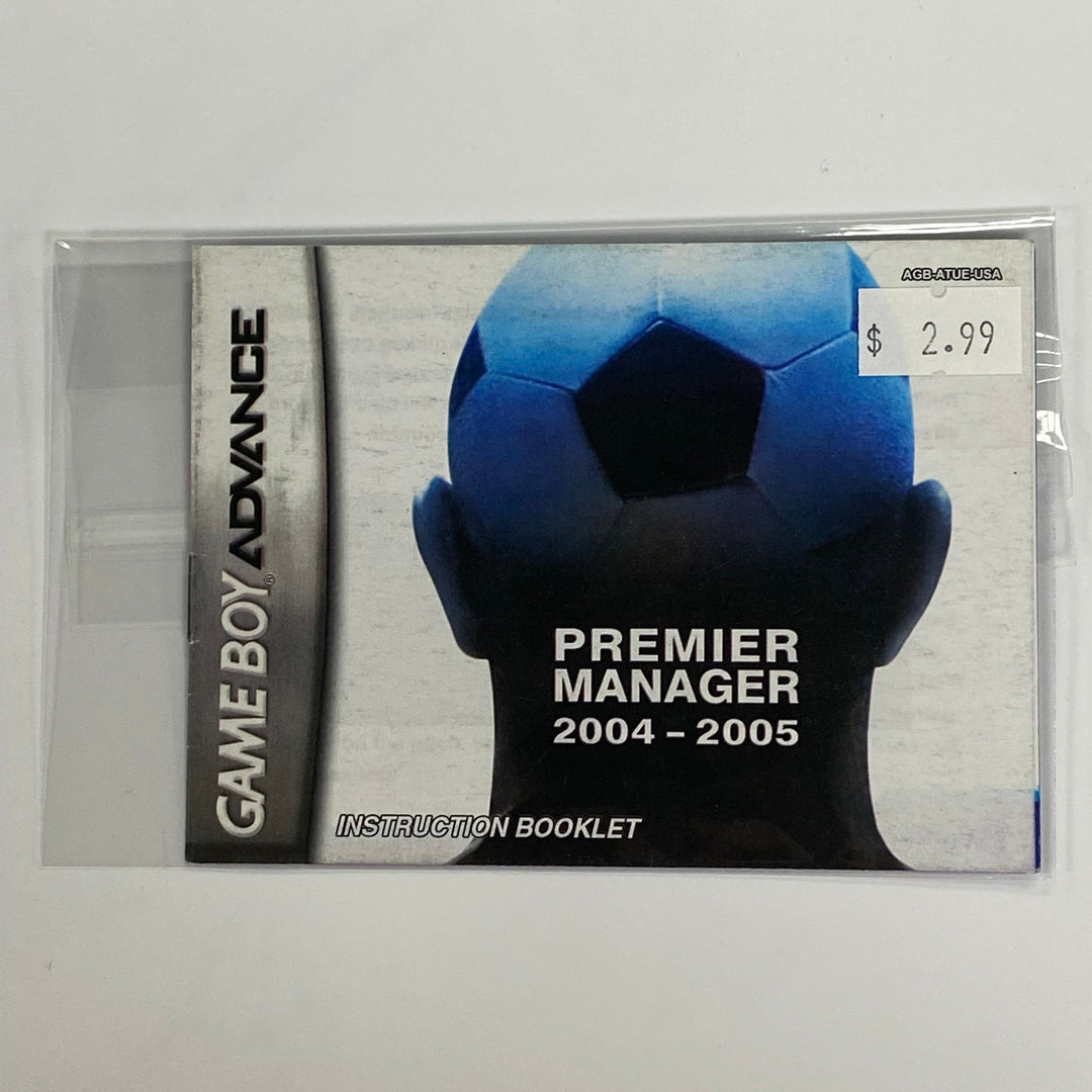 Premier Manager 2004-2005 AGB-ATUE-USA - GameBoy Advance GBA Manual ONLY MO7126