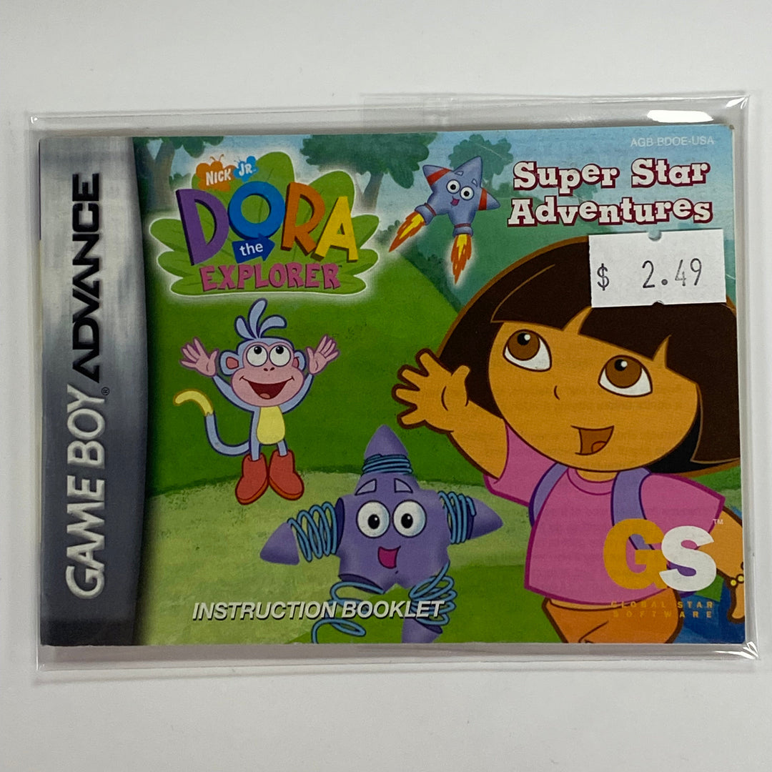 Dora the Explorer Super Star Adventures AGB-BDOE-USA - GameBoy Advance GBA Manual ONLY MO7126