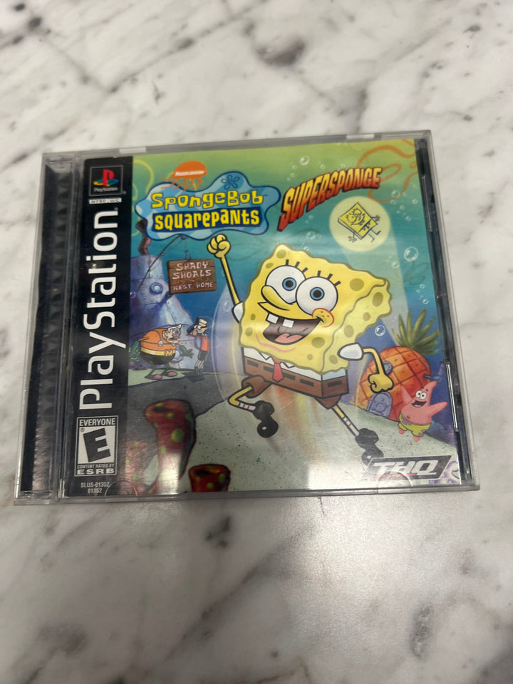 Spongebob Squarepants Super Sponge for Playstation PS1 Case and manual ONLY CO92524