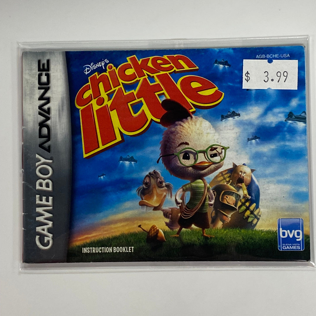Chicken Little AGB-BCHE-USA - GameBoy Advance GBA Manual ONLY MO7126