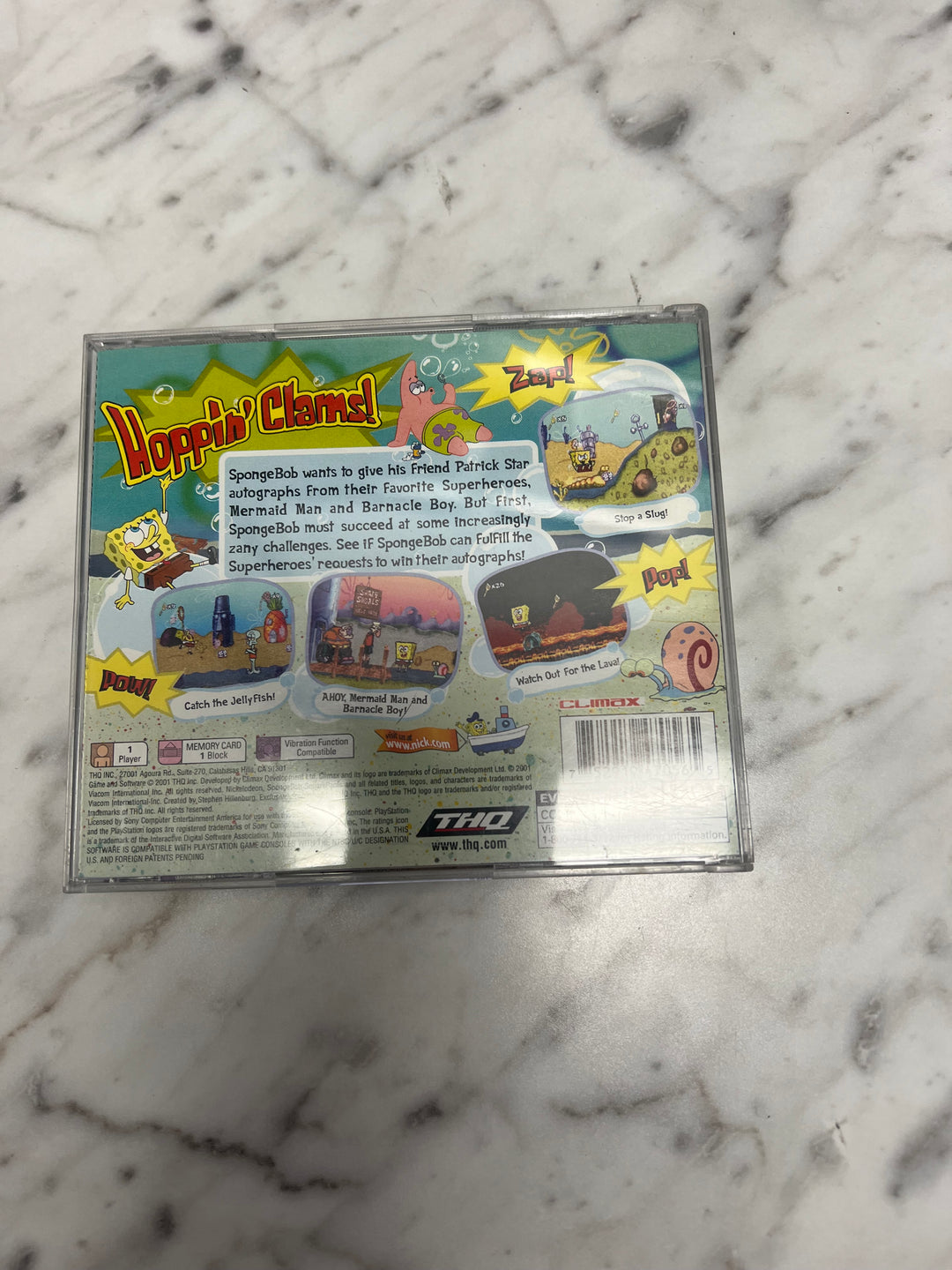Spongebob Squarepants Super Sponge for Playstation PS1 Case and manual ONLY CO92524