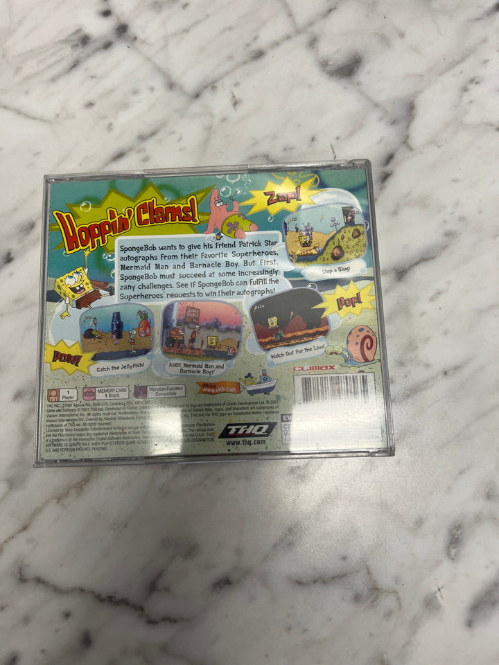 Spongebob Squarepants Super Sponge for Playstation PS1 Case and manual ONLY CO92524