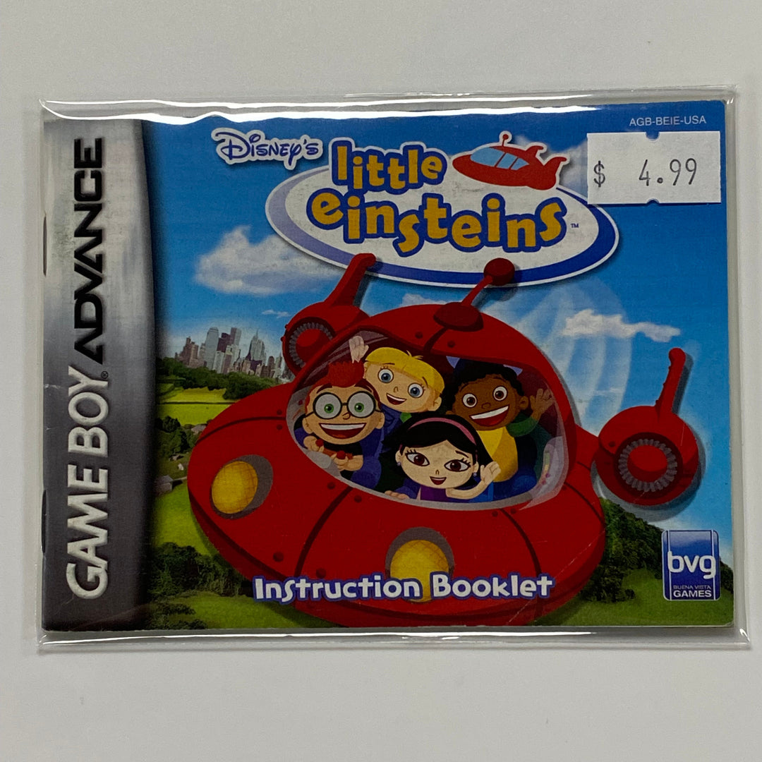 Little Einsteins AGB-BEIE-USA - GameBoy Advance GBA Manual ONLY MO7126
