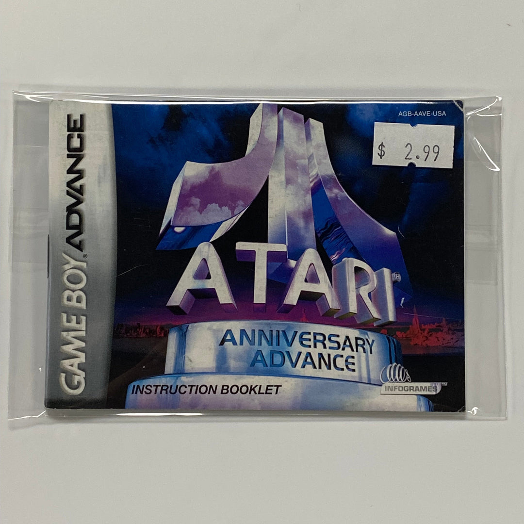 Atari Anniversary Advance AGB-AAVE-USA - GameBoy Advance GBA Manual ONLY MO7226