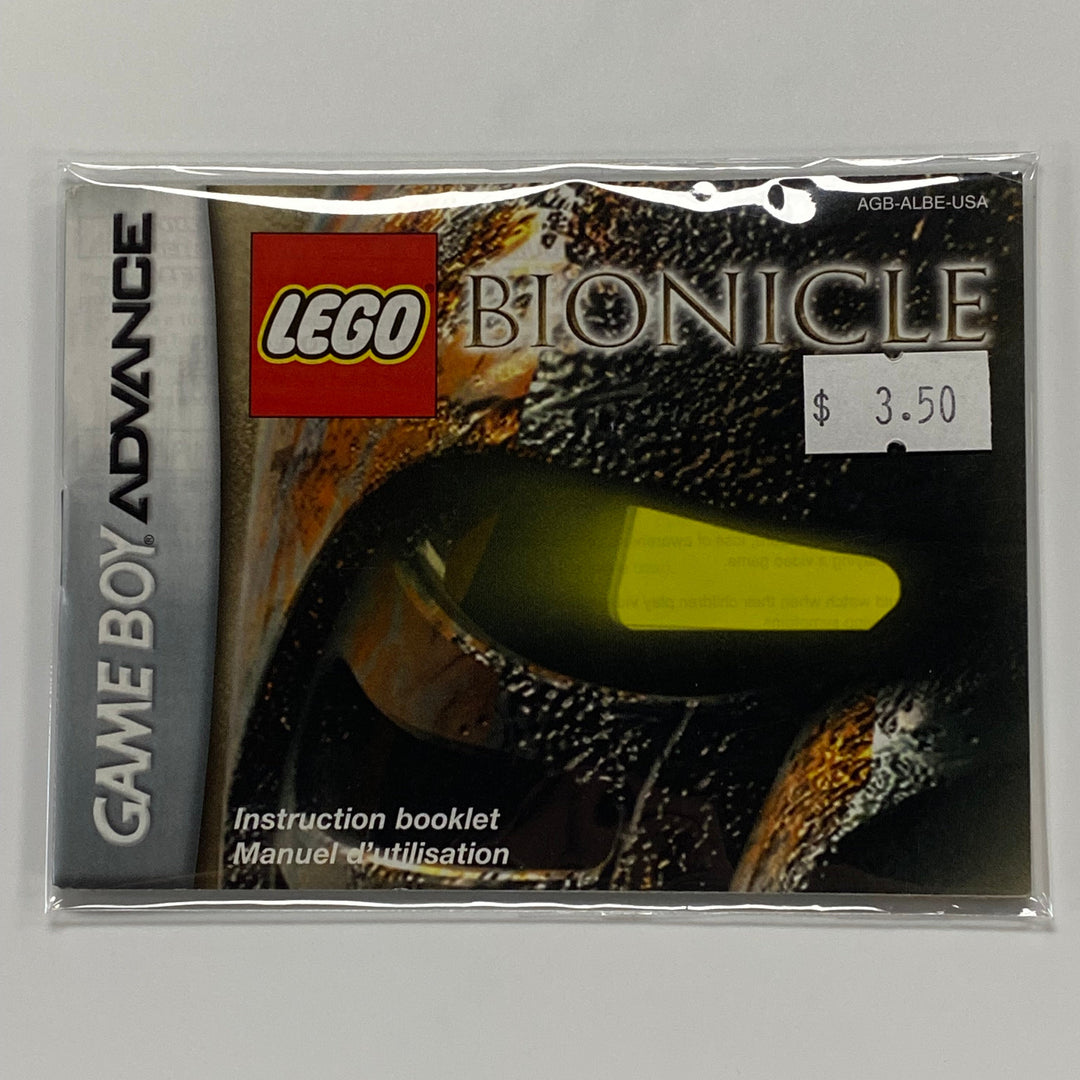 LEGO Bionicle AGB-ALBE-USA - GameBoy Advance GBA Manual ONLY MO7226