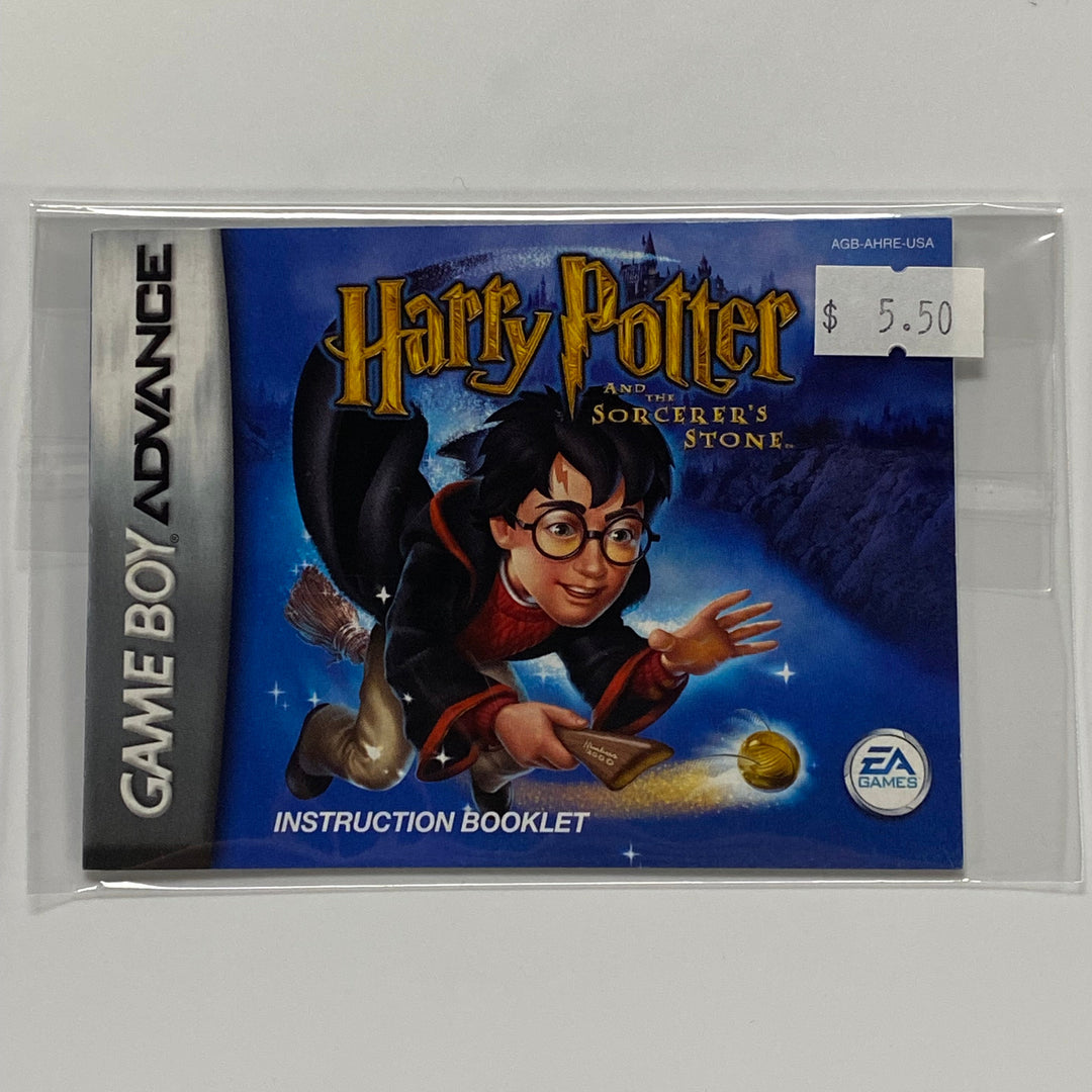 Harry Potter Sorcerers Stone AGB-AHRE-USA - GameBoy Advance GBA Manual ONLY MO7226