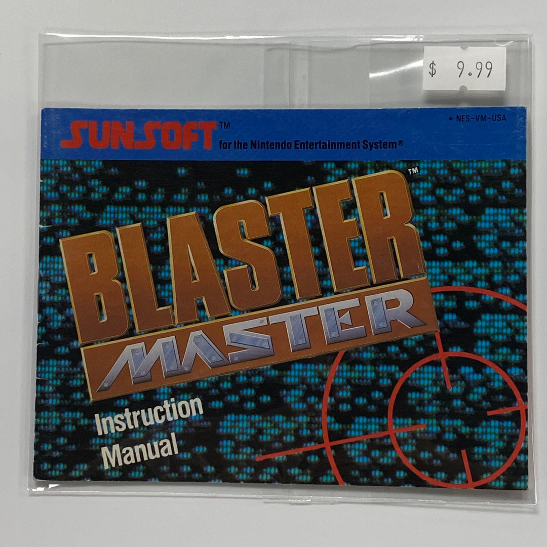 Blaster Master NES-VM-USA NES MANUAL ONLY MO7226
