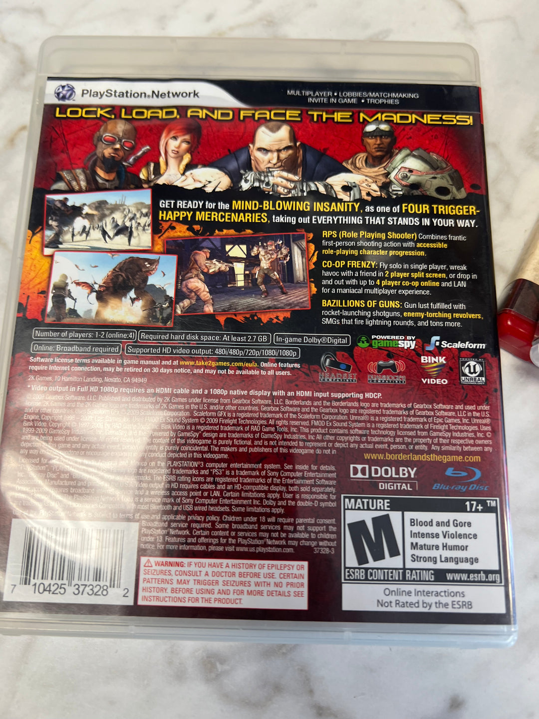 Borderlands for Sony Playstation 3 PS3 in case. Tested and Working.     UD92024