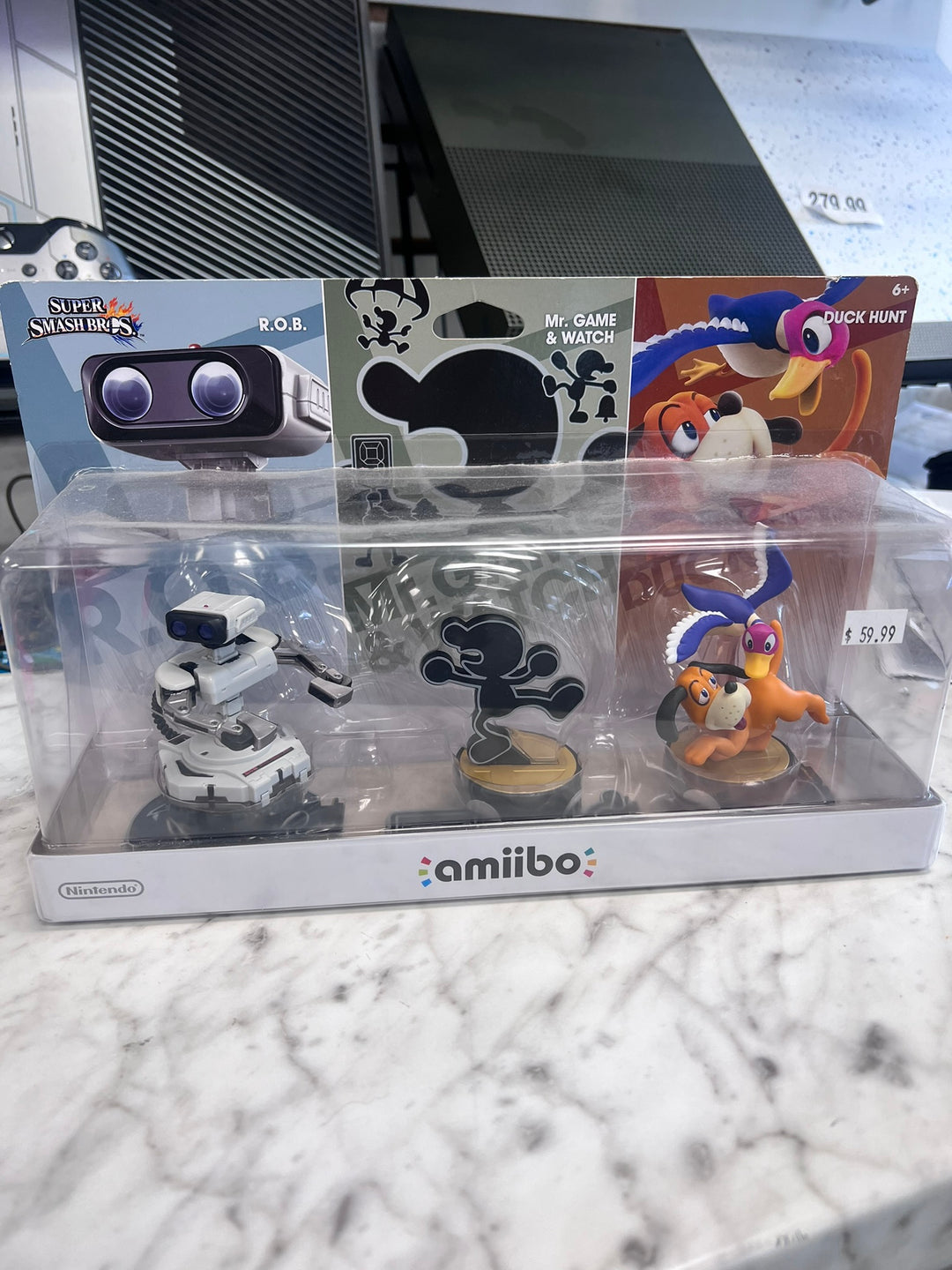 Retro 3 Pack (Super Smash Bros Series R.O.B. / Mr. Game & Watch / Duck Hunt) - Amiibo Boxed
