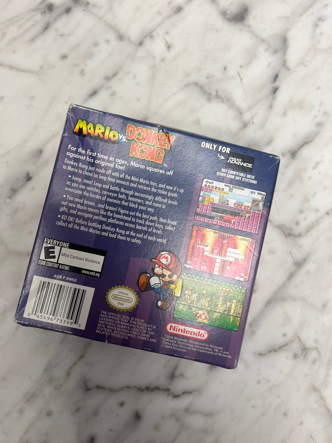 Mario vs. Donkey Kong for Game Boy Advance Box and inserts only no manual or game CO92624