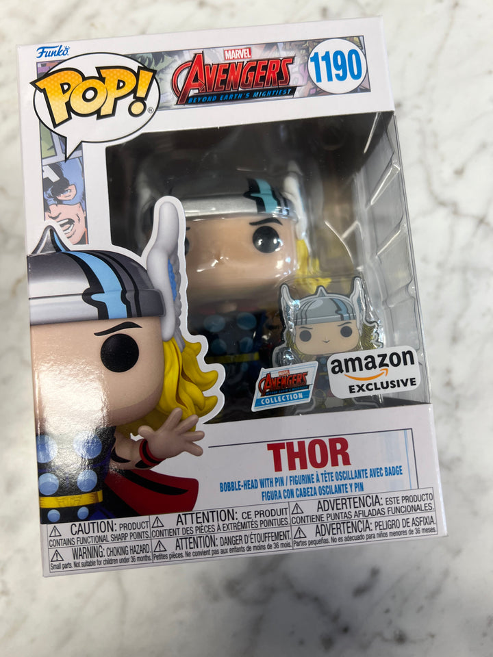 Funko Pop! Thor #1190 with Pin Avengers Collection Amazon Exclusive  FP1231