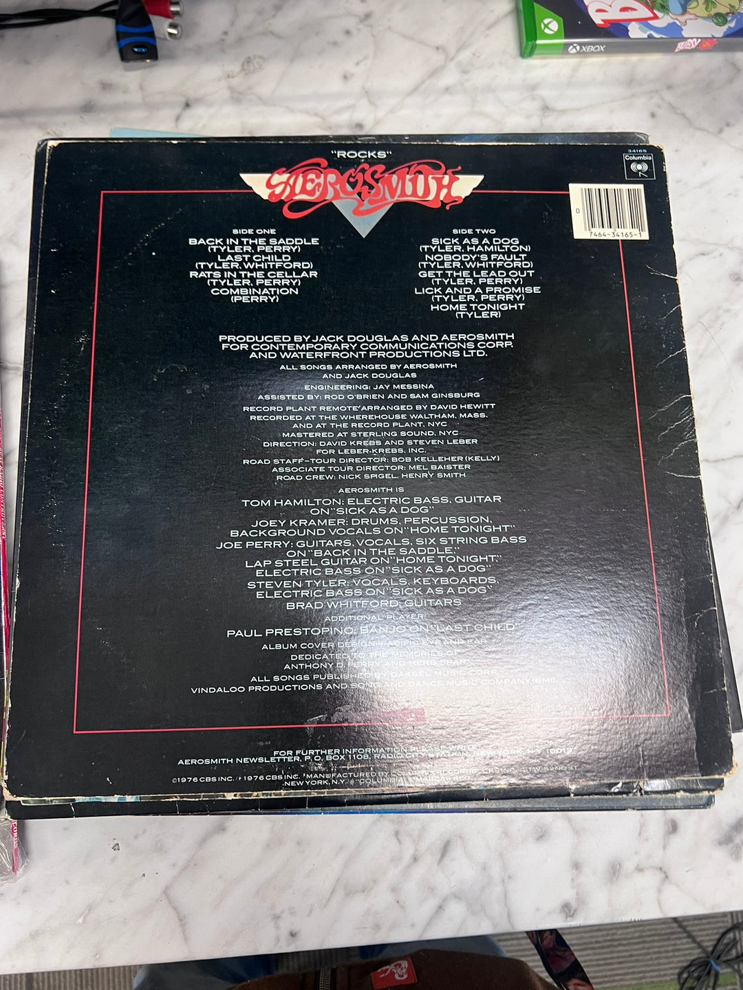 Aerosmith - Rocks (VG Condition) Vinyl Record  VR22026