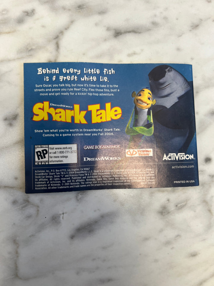 Shrek 2 for Gameboy Advance Manual ONLY    DU92724