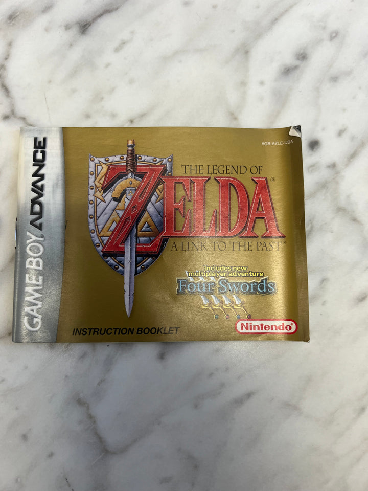 Legend of Zelda a Link to the Past Four Swords for Gameboy Advance Manual ONLY (curled)   DU92724