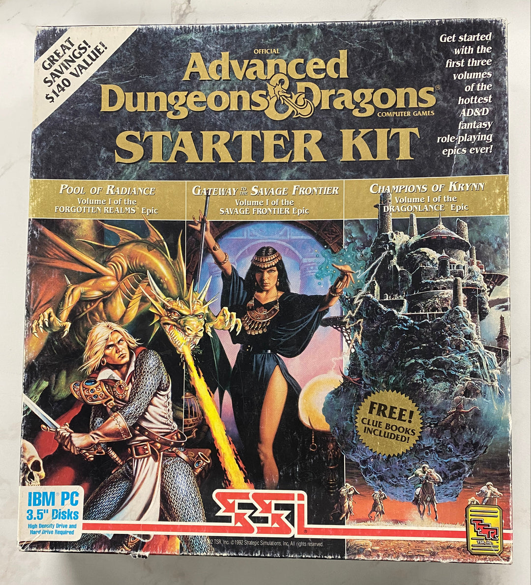 Advanced Dungeons & Dragons Starter Kit Box ONLY PC CD-ROM CO7826