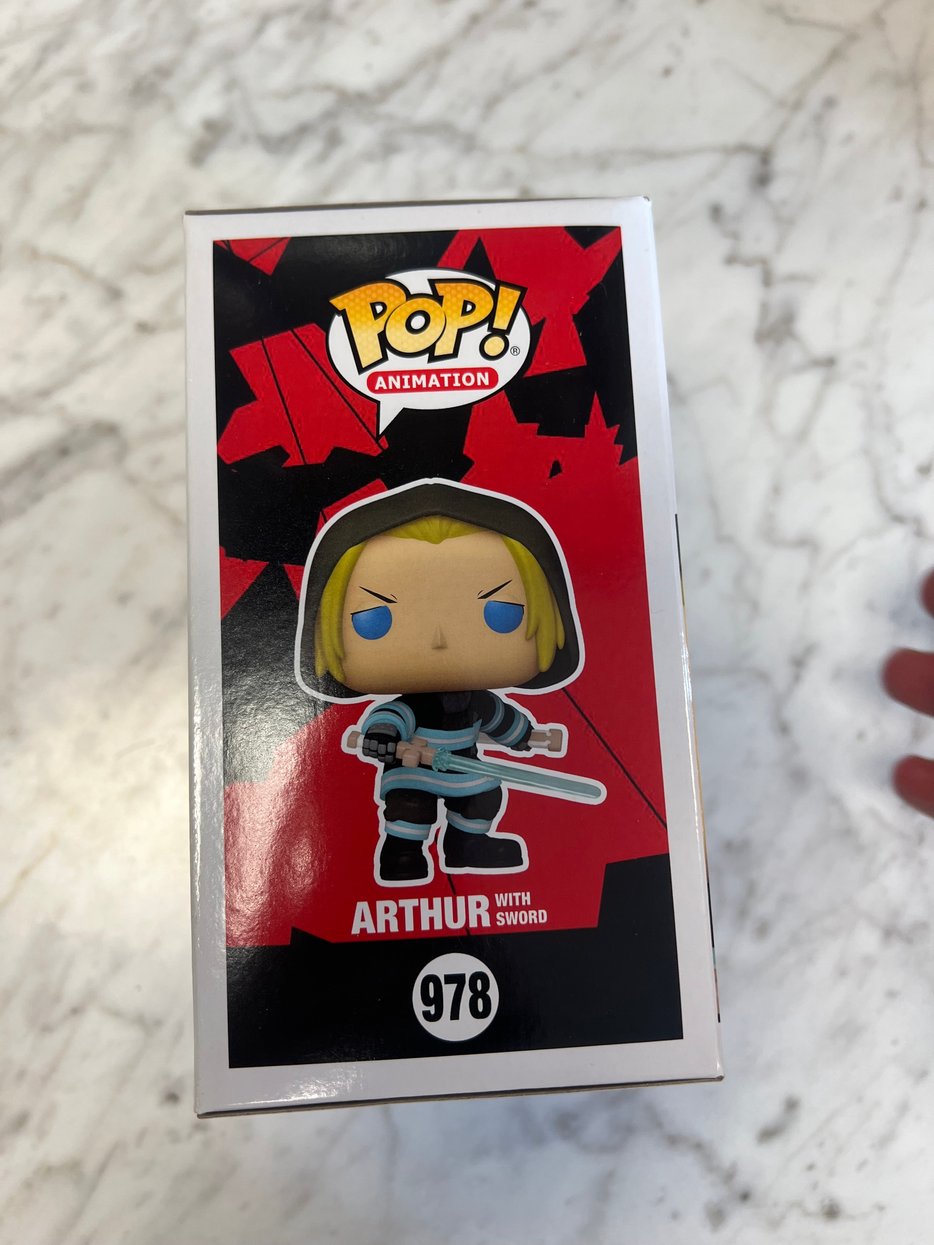 Arthur with Sword Signed Funko Pop 978 top Fire Force