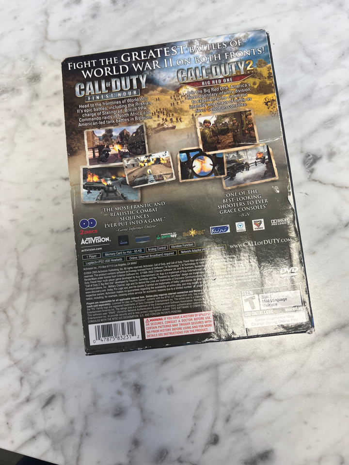 Call of Duty Legacy 2 Pack PS2 Playstation 2 Case and Manual ONLY DU92724