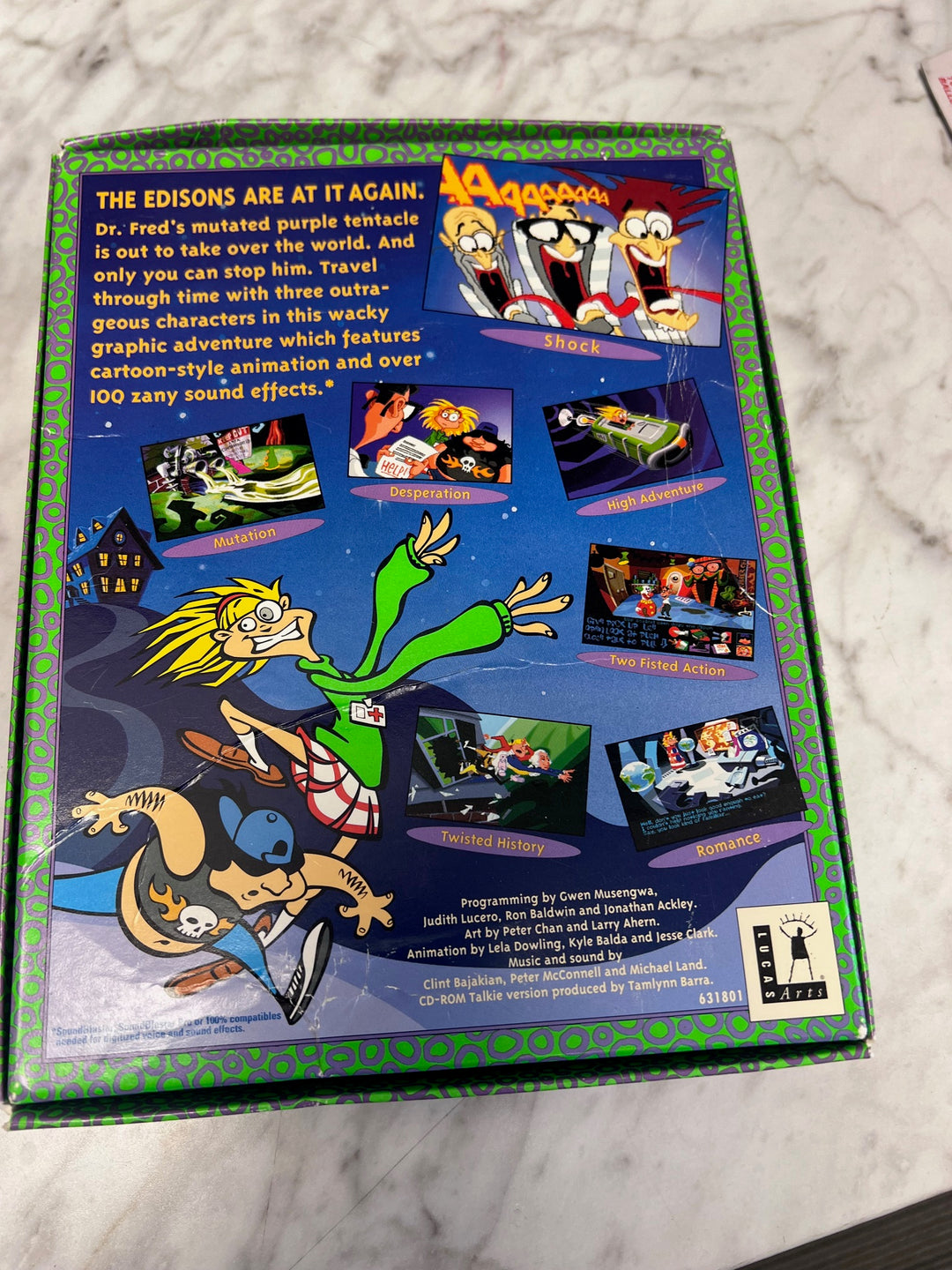 Maniac Mansion 2 Day of the Tentacle PC Big Box & Inserts (No game disc! See pictures)  PC101425