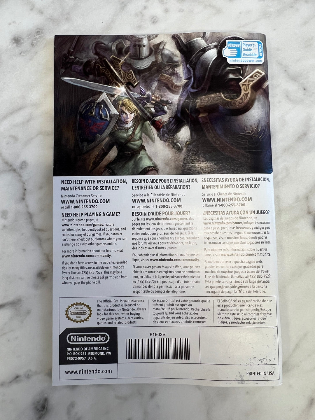 Legend of Zelda Twilight Princess Nintendo Wii Case and Manual ONLY DU92724