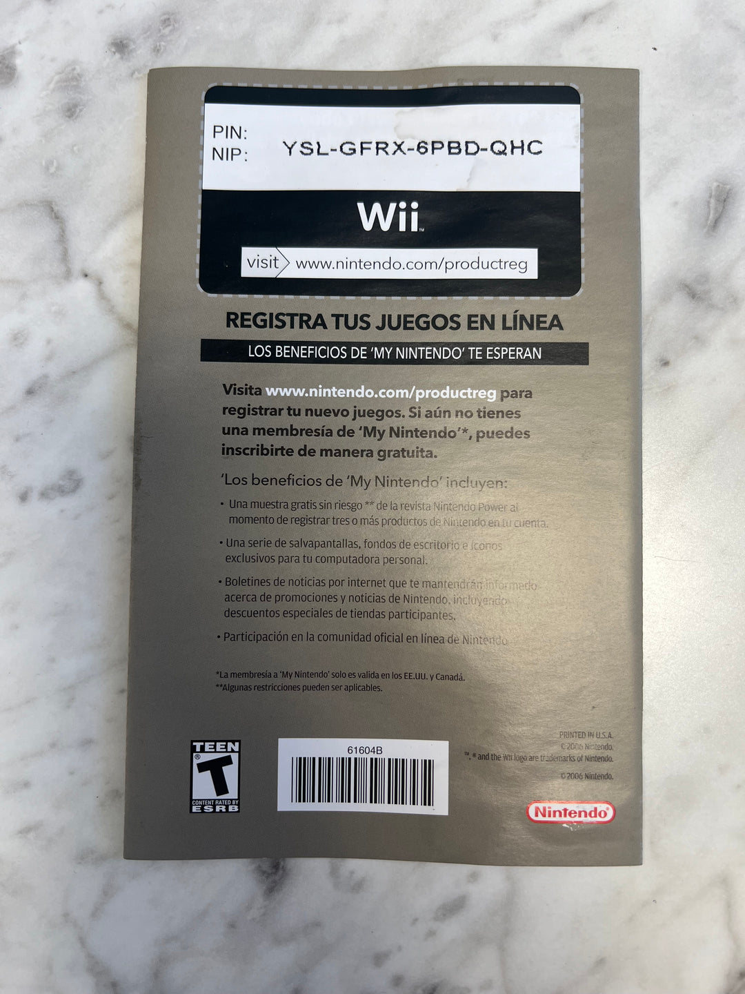 Legend of Zelda Twilight Princess Nintendo Wii Case and Manual ONLY DU92724