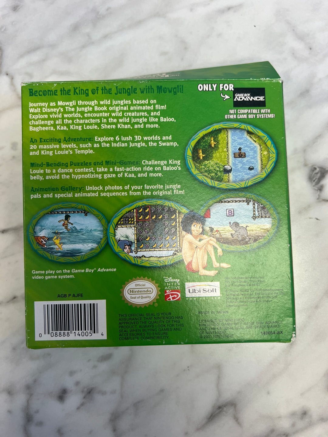 Disney's the Jungle Book Box, Inserts and Manual ONLY DU92724