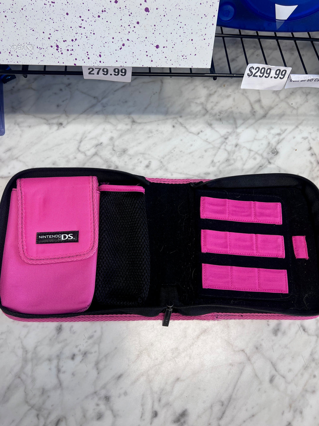 Nintendo DS Soft Carry Case Pink Worn/Needs Cleaning! UA101425