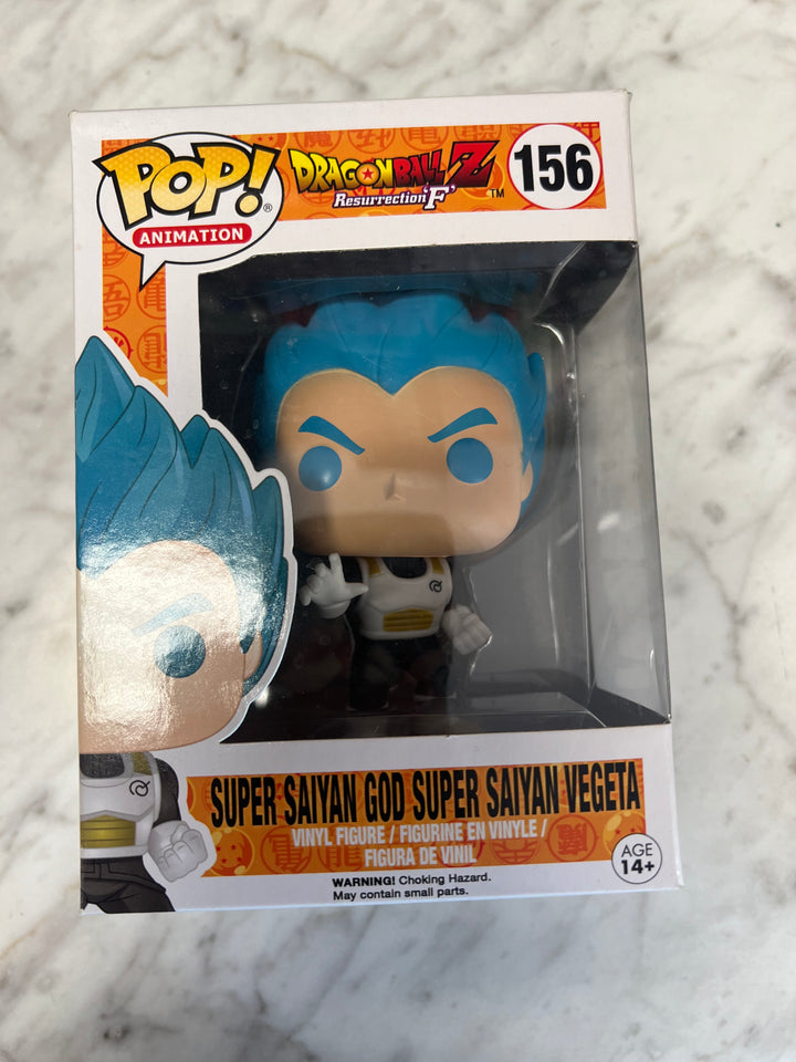 Funko Pop! Animation Dragon Ball Z Resurrection Super Saiyan God Vegeta Figure #156 UD10824