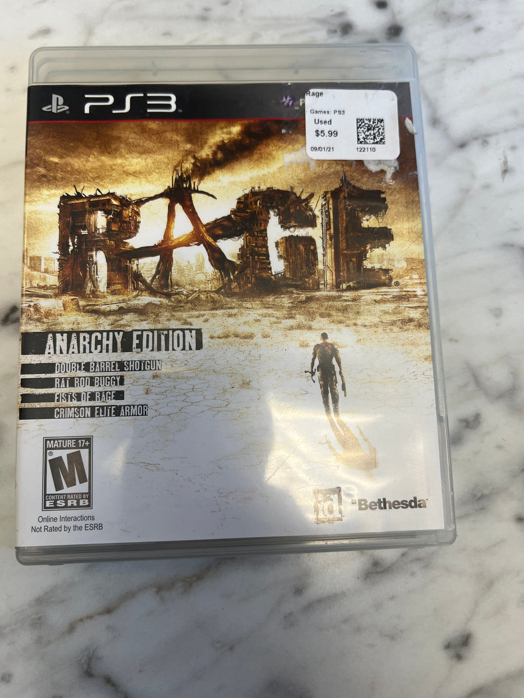 Rage for PS3 Playstation 3 in case Tested and Working UD112524