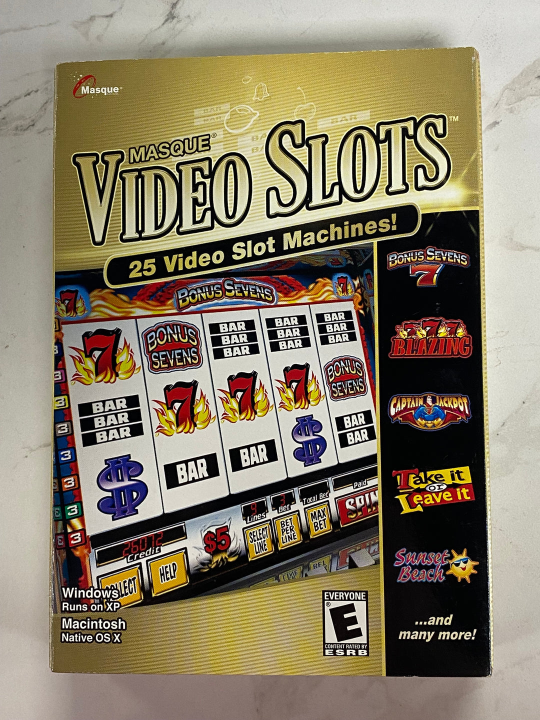 Masque Video Slots - PC CD ROM PC71626