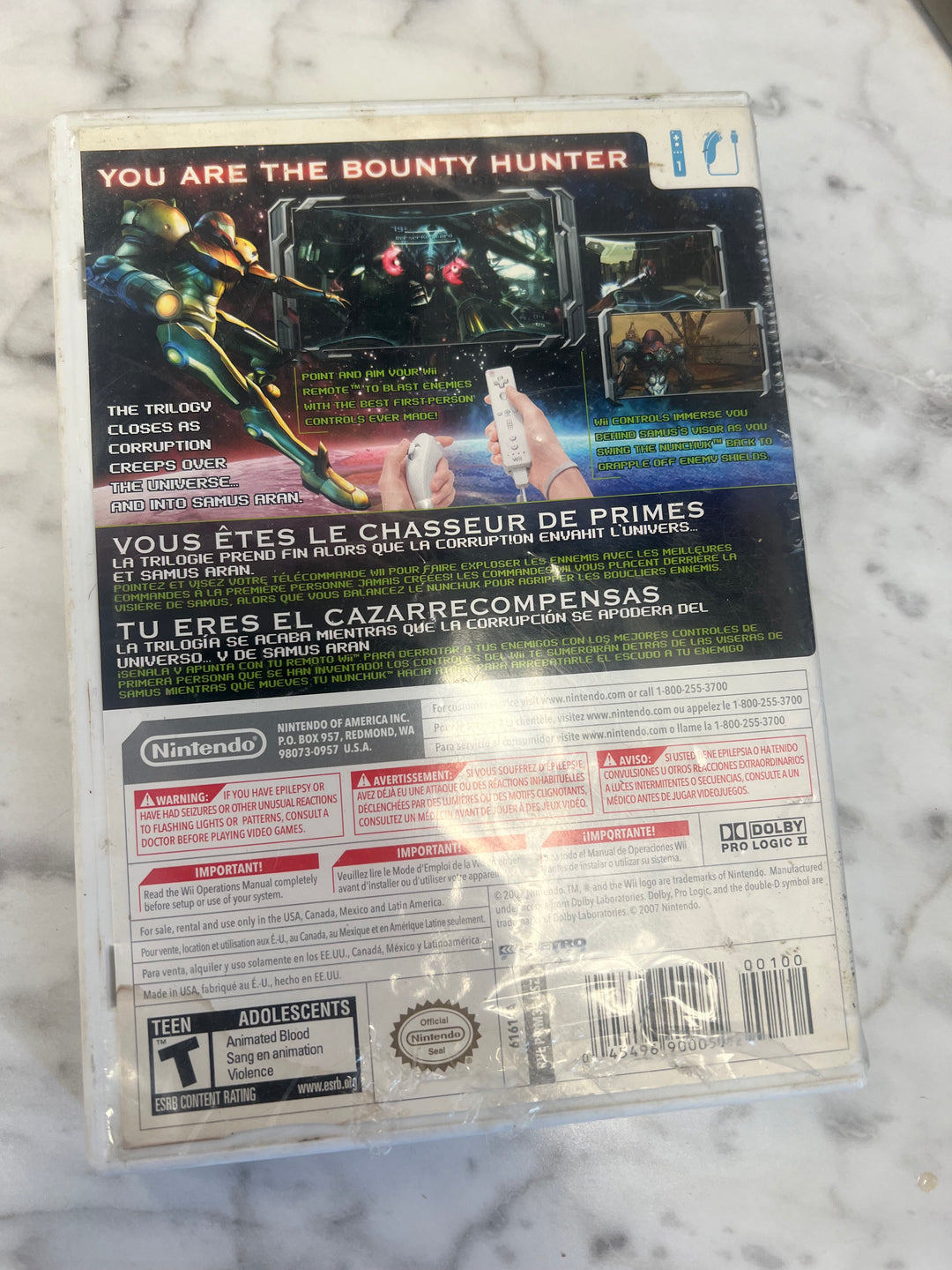 Metroid Prime 3 Corruption Nintendo Wii Case only no game CO71624