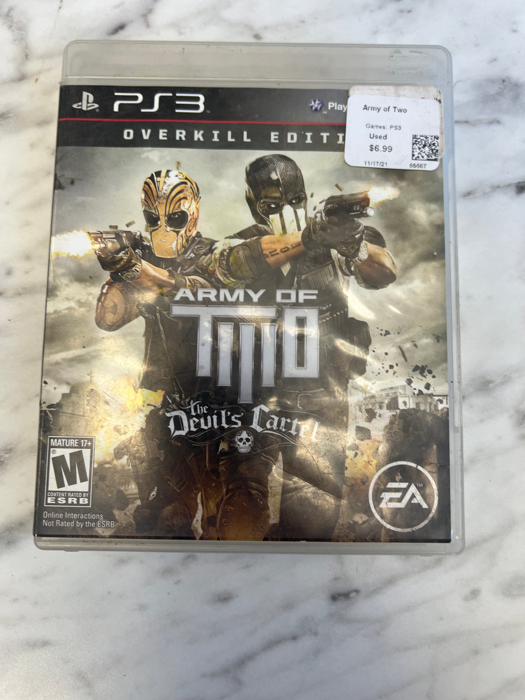 Army of Two The Devil's Cartel Overkill Edition for PS3 Playstation 3 in case Tested and Working DU92724