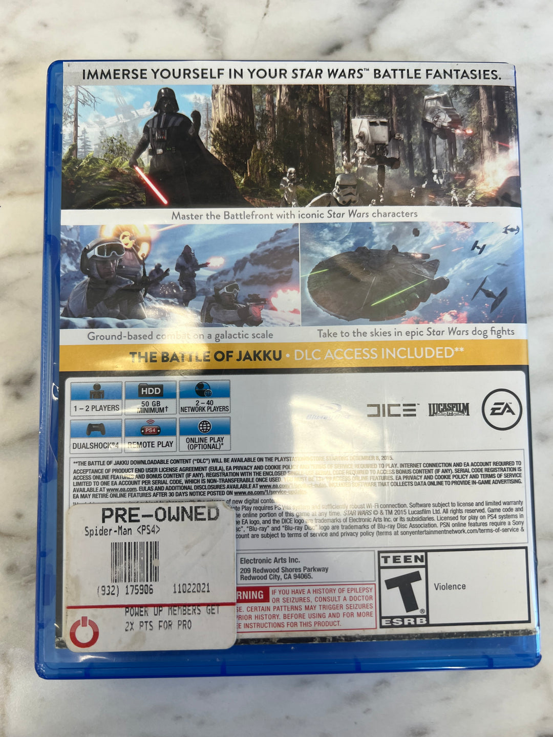 Star Wars Battlefront for PS4 Playstation 4 in case Tested and Working DU92724