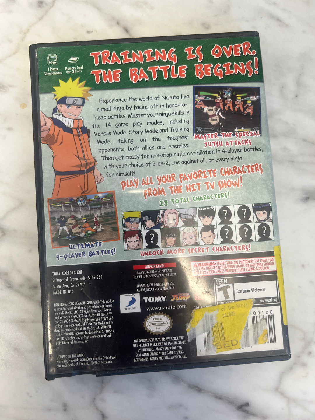 Naruto Clash of Ninja 2 Nintendo Gamecube Case Only No Game CO71624