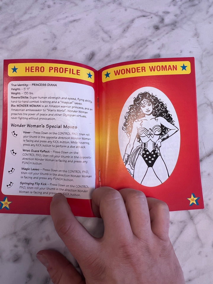 Justice League Task Force SNES Super Nintendo MANUAL ONLY MO101625