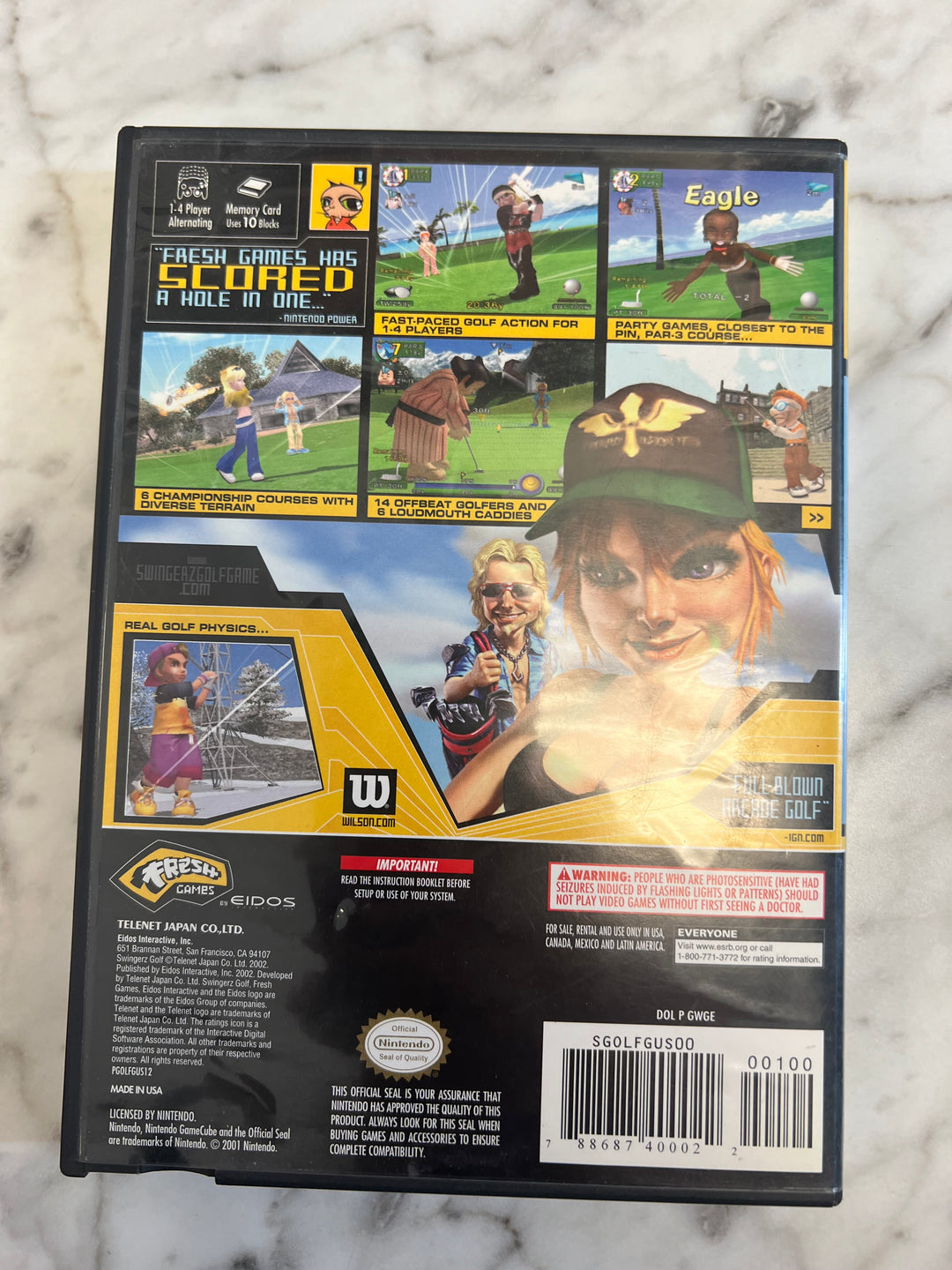 Swingerz Golf for Nintendo Gamecube Case and manual only no game CO71624